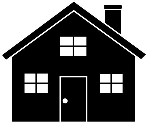 house clipart black white